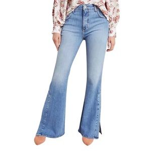 Pilcro & the Letterpress Anthropologie High Rise Bootcut Slim Split Hem Jeans 32